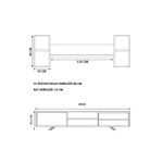 Casa si Gradina - Mobilier - Comode si corpuri - Console - Unitate TV Hanah Home, PAL melaminat, 180 x 40 x 45 cm, alb/stejar, 167RAB1903 - Infinity.ro
