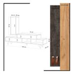 Casa si Gradina - Mobilier - Comode si corpuri - Console - Unitate TV Hanah Home, PAL melaminat, 30 x 25 x 70 cm, stejar/închis gri, 811MDD3011 - Infinity.ro