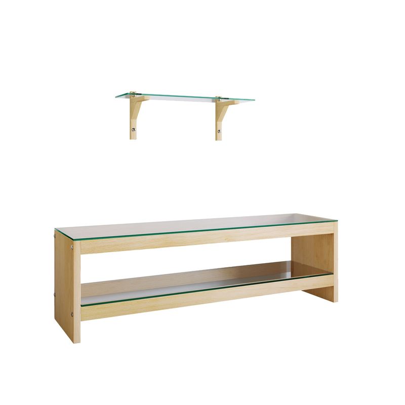 Casa si Gradina - Mobilier - Comode si corpuri - Console - Unitate TV Hanah Home, pin, 140 x 40 x 45 cm, stejar, 552NOS1511 - Infinity.ro