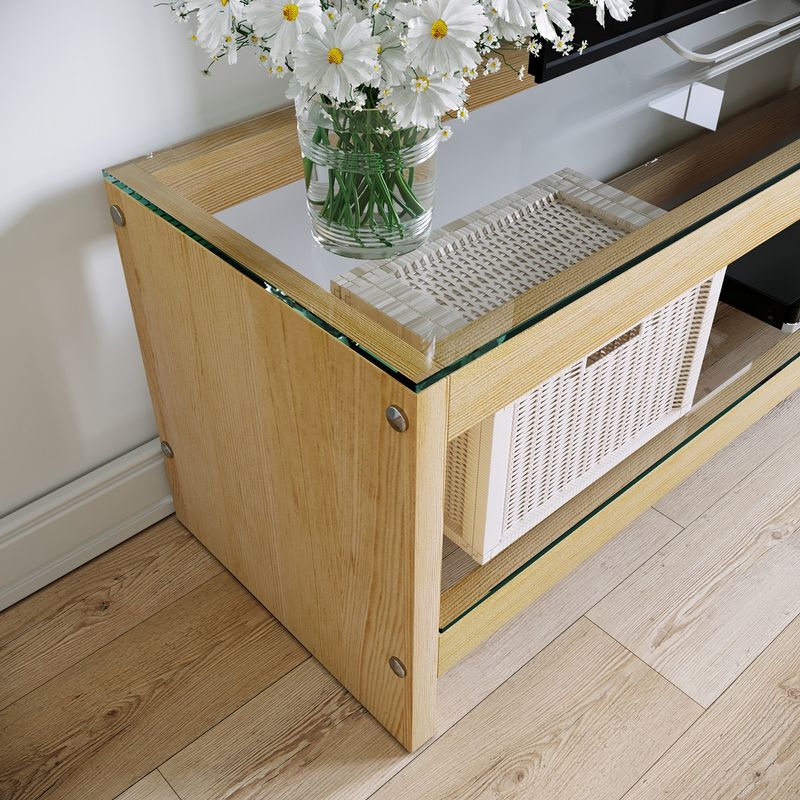 Casa si Gradina - Mobilier - Comode si corpuri - Console - Unitate TV Hanah Home, pin, 140 x 40 x 45 cm, stejar, 552NOS1511 - Infinity.ro