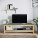 Casa si Gradina - Mobilier - Comode si corpuri - Console - Unitate TV Hanah Home, pin, 140 x 40 x 45 cm, stejar, 552NOS1511 - Infinity.ro