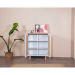 Casa si Gradina - Mobilier - Comode si corpuri - Comode - Bufet Hanah Home, MDF, 90 x 41 x 105 cm, alb/stejar, 277WLN1103 - Infinity.ro