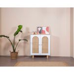 Casa si Gradina - Mobilier - Comode si corpuri - Comode - Bufet Hanah Home, MDF, 90 x 41 x 105 cm, alb/stejar, 277WLN1103 - Infinity.ro