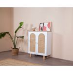 Casa si Gradina - Mobilier - Comode si corpuri - Comode - Bufet Hanah Home, MDF, 90 x 41 x 105 cm, alb/stejar, 277WLN1103 - Infinity.ro