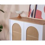 Casa si Gradina - Mobilier - Comode si corpuri - Comode - Bufet Hanah Home, MDF, 90 x 41 x 105 cm, alb/stejar, 277WLN1103 - Infinity.ro