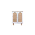 Casa si Gradina - Mobilier - Comode si corpuri - Comode - Bufet Hanah Home, MDF, 90 x 41 x 105 cm, alb/stejar, 277WLN1103 - Infinity.ro