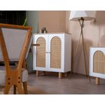 Casa si Gradina - Mobilier - Comode si corpuri - Comode - Bufet Hanah Home, MDF, 90 x 41 x 105 cm, alb/stejar, 277WLN1103 - Infinity.ro