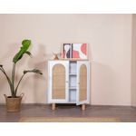 Casa si Gradina - Mobilier - Comode si corpuri - Comode - Bufet Hanah Home, MDF, 90 x 41 x 105 cm, alb/stejar, 277WLN1103 - Infinity.ro