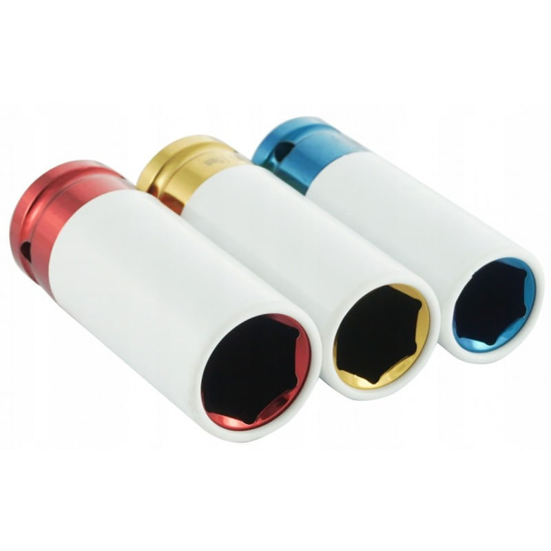 Casa si Gradina - Constructii - Scule de mana si unelte - Chei si truse chei - Set de chei tubulare IMPACT 1/2" 3 piese varianta lunga din teflon V86100 Verke - Infinity.ro