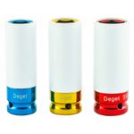 Casa si Gradina - Constructii - Scule de mana si unelte - Chei si truse chei - Set de chei tubulare IMPACT 1/2" 3 piese varianta lunga din teflon V86100 Verke - Infinity.ro