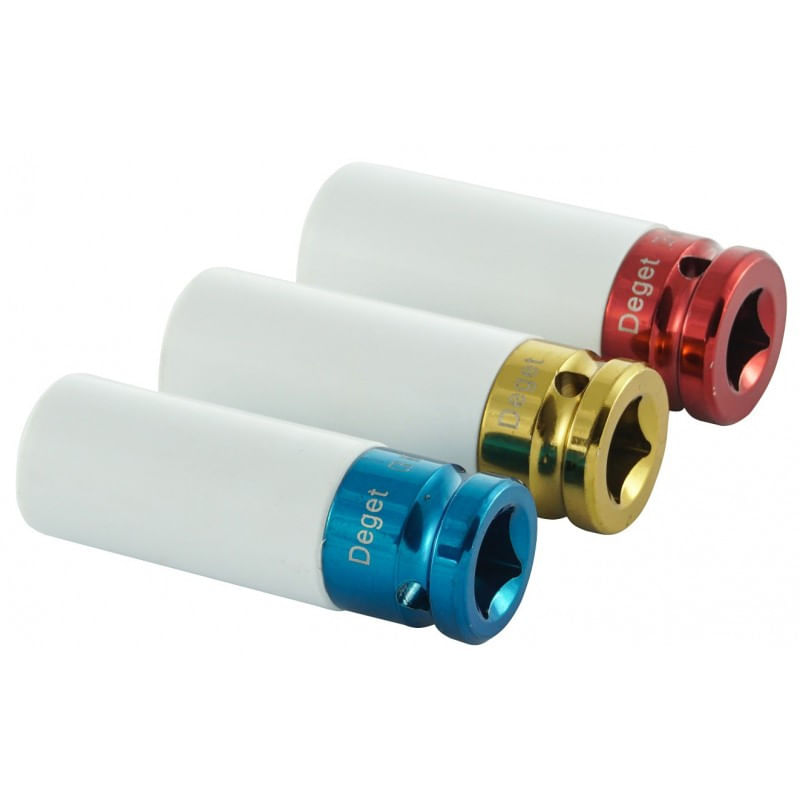 Casa si Gradina - Constructii - Scule de mana si unelte - Chei si truse chei - Set de chei tubulare IMPACT 1/2" 3 piese varianta lunga din teflon V86100 Verke - Infinity.ro