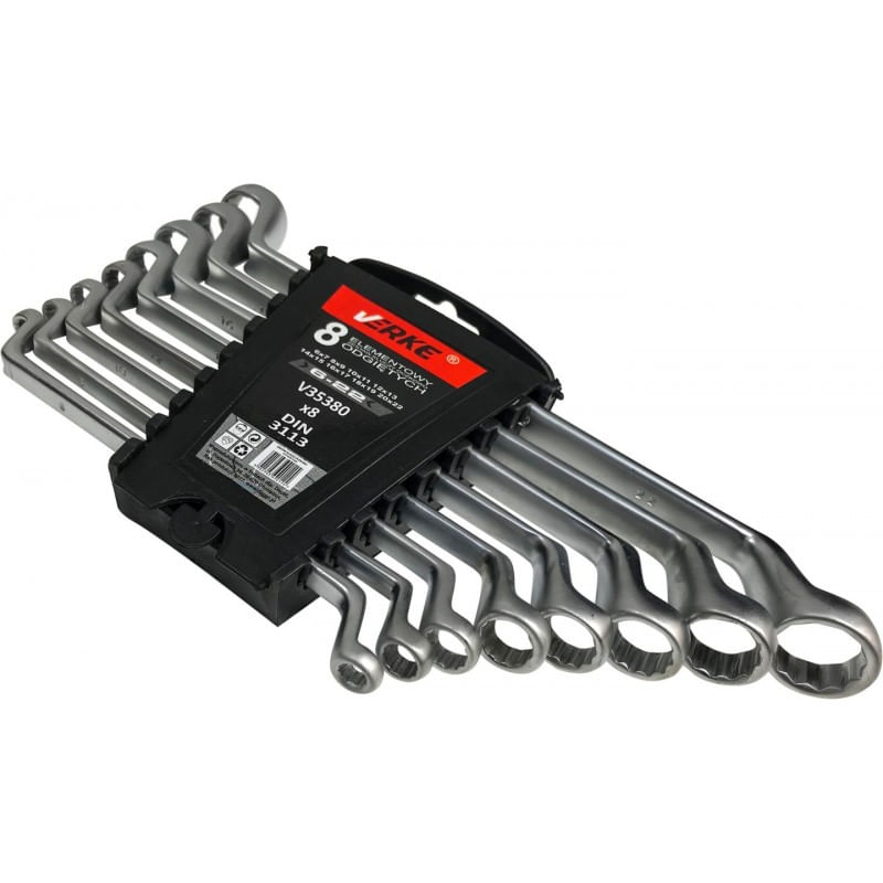 Casa si Gradina - Constructii - Scule de mana si unelte - Chei si truse chei - Set chei inelare unghiulare 6-22mm 8 elemente V35380 Verke - Infinity.ro