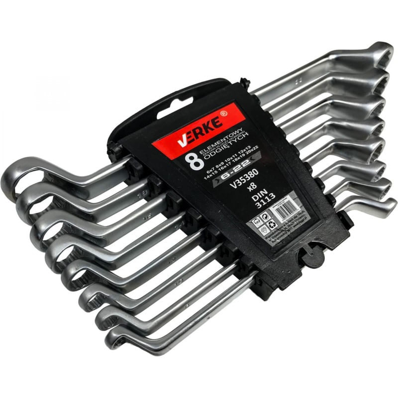 Casa si Gradina - Constructii - Scule de mana si unelte - Chei si truse chei - Set chei inelare unghiulare 6-22mm 8 elemente V35380 Verke - Infinity.ro