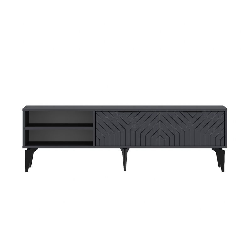 Casa si Gradina - Mobilier - Comode si corpuri - Comode - Comodă TV Hanah Home, PAL melaminat, 160 x 29.6 x 50 cm, antracit, 327ODS1265 - Infinity.ro