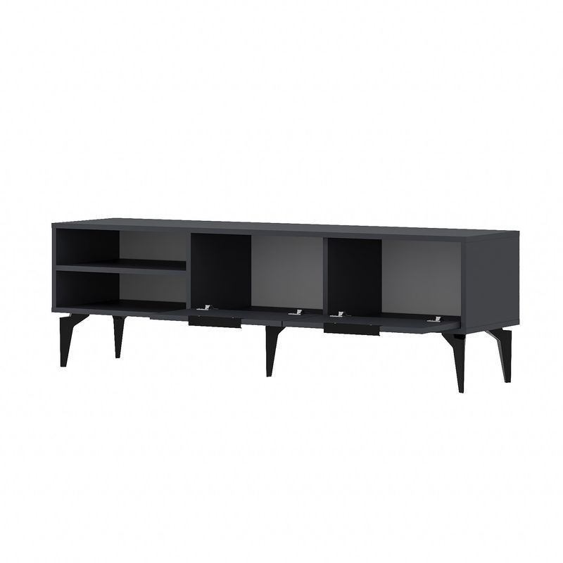 Casa si Gradina - Mobilier - Comode si corpuri - Comode - Comodă TV Hanah Home, PAL melaminat, 160 x 29.6 x 50 cm, antracit, 327ODS1265 - Infinity.ro