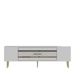 Casa si Gradina - Mobilier - Comode si corpuri - Comode - Comodă TV Hanah Home, PAL melaminat, 150 x 35 x 48.2 cm, alb/auriu, 475OLV2996 - Infinity.ro