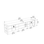 Casa si Gradina - Mobilier - Comode si corpuri - Comode - Comodă TV Hanah Home, PAL melaminat, 184 x 34 x 45 cm, alb/negru, 875ZNA5322 - Infinity.ro