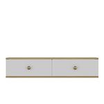 Casa si Gradina - Mobilier - Comode si corpuri - Comode - Comodă TV Hanah Home, PAL melaminat, 120 x 29.6 x 25.8 cm, sapphire stejar/alb/auriu, 555CHM1121 - Infinity.ro
