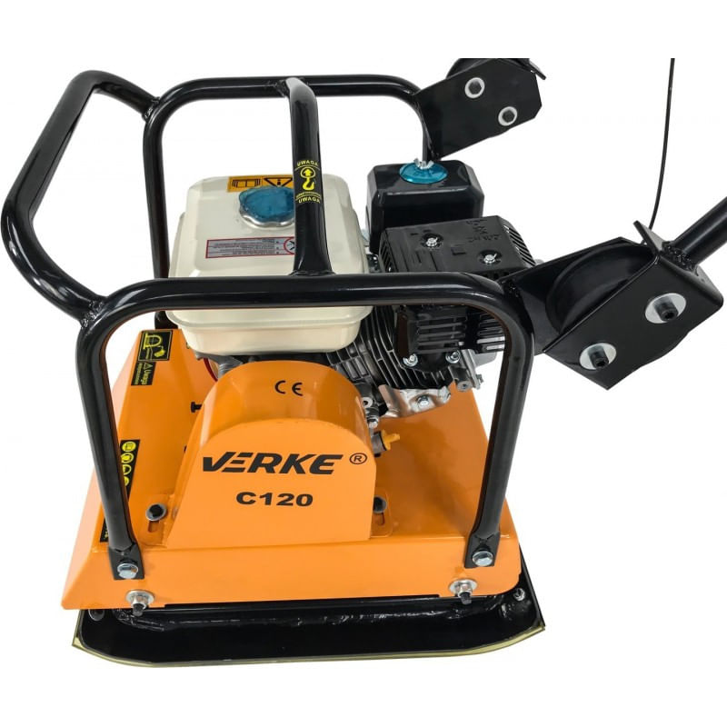 Casa si Gradina - Constructii - Utilaje constructii - Placi compactoare - Placa compactoare pe benzina putere 6.5cp 98Kg 18kN 70Hz Verke V10116 - Infinity.ro