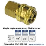 Casa si Gradina - Sanitare - Instalatii hidro - Fitinguri - Cupla rapida aer, alama, filet interior 1/4" ADLER MA3023.1 - Infinity.ro