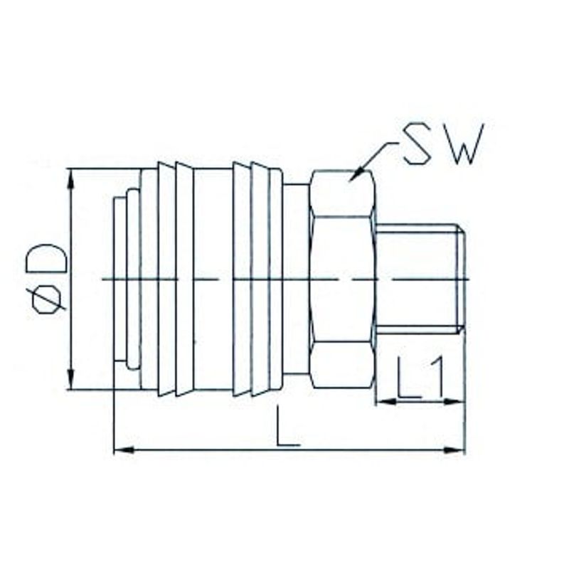 Casa si Gradina - Sanitare - Instalatii hidro - Fitinguri - Cupla rapida aer, alama, filet exterior 1/2" ADLER MA3025.3 - Infinity.ro