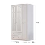 Casa si Gradina - Mobilier - Dulapuri si sifoniere - Dulapuri - Dulap Hanah Home, PAL melaminat, 105 x 52 x 210 cm, alb mat, 167RAB1108 - Infinity.ro