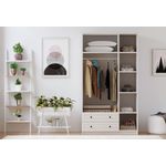 Casa si Gradina - Mobilier - Dulapuri si sifoniere - Dulapuri - Dulap Hanah Home, PAL melaminat, 105 x 52 x 210 cm, alb mat, 167RAB1108 - Infinity.ro