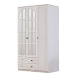 Casa si Gradina - Mobilier - Dulapuri si sifoniere - Dulapuri - Dulap Hanah Home, PAL melaminat, 105 x 52 x 210 cm, alb mat, 167RAB1108 - Infinity.ro