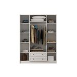 Casa si Gradina - Mobilier - Dulapuri si sifoniere - Dulapuri - Dulap Hanah Home, PAL melaminat, 140 x 52 x 184 cm, alb mat, 167RAB1168 - Infinity.ro