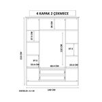Casa si Gradina - Mobilier - Dulapuri si sifoniere - Dulapuri - Dulap Hanah Home, PAL melaminat, 140 x 52 x 210 cm, alb mat, 167RAB1149 - Infinity.ro