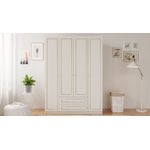 Casa si Gradina - Mobilier - Dulapuri si sifoniere - Dulapuri - Dulap Hanah Home, PAL melaminat, 140 x 52 x 210 cm, alb mat, 167RAB1149 - Infinity.ro