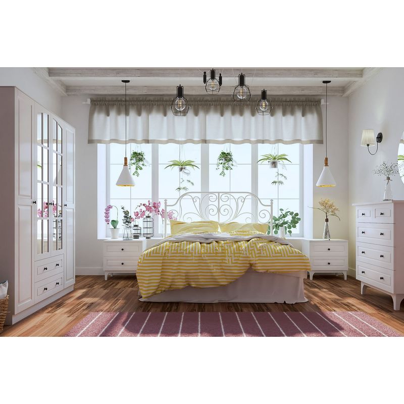 Casa si Gradina - Mobilier - Dulapuri si sifoniere - Dulapuri - Dulap Hanah Home, PAL melaminat, 140 x 52 x 210 cm, alb mat, 167RAB1138 - Infinity.ro
