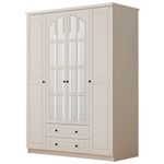 Casa si Gradina - Mobilier - Dulapuri si sifoniere - Dulapuri - Dulap Hanah Home, PAL melaminat, 140 x 52 x 210 cm, alb mat, 167RAB1138 - Infinity.ro
