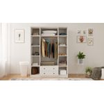 Casa si Gradina - Mobilier - Dulapuri si sifoniere - Dulapuri - Dulap Hanah Home, PAL melaminat, 140 x 52 x 210 cm, alb mat, 167RAB1146 - Infinity.ro