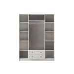 Casa si Gradina - Mobilier - Dulapuri si sifoniere - Dulapuri - Dulap Hanah Home, PAL melaminat, 140 x 52 x 210 cm, alb mat, 167RAB1171 - Infinity.ro