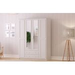 Casa si Gradina - Mobilier - Dulapuri si sifoniere - Dulapuri - Dulap Hanah Home, PAL melaminat, 140 x 52 x 210 cm, alb mat, 167RAB1166 - Infinity.ro