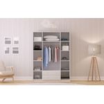 Casa si Gradina - Mobilier - Dulapuri si sifoniere - Dulapuri - Dulap Hanah Home, PAL melaminat, 140 x 52 x 210 cm, alb mat, 167RAB1166 - Infinity.ro