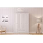 Casa si Gradina - Mobilier - Dulapuri si sifoniere - Dulapuri - Dulap Hanah Home, PAL melaminat, 140 x 52 x 210 cm, alb mat, 167RAB1166 - Infinity.ro