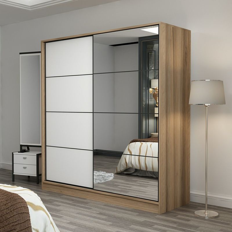 Casa si Gradina - Mobilier - Dulapuri si sifoniere - Dulapuri - Dulap Hanah Home, PAL melaminat, 180 x 52 x 190 cm, dore/alb, 506MNR2631 - Infinity.ro
