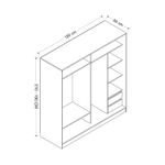 Casa si Gradina - Mobilier - Dulapuri si sifoniere - Dulapuri - Dulap Hanah Home, PAL melaminat, 180 x 52 x 190 cm, dore/alb, 506MNR2631 - Infinity.ro