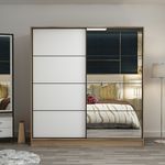 Casa si Gradina - Mobilier - Dulapuri si sifoniere - Dulapuri - Dulap Hanah Home, PAL melaminat, 180 x 52 x 190 cm, dore/alb, 506MNR2631 - Infinity.ro