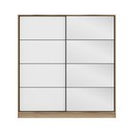 Casa si Gradina - Mobilier - Dulapuri si sifoniere - Dulapuri - Dulap Hanah Home, PAL melaminat, 180 x 52 x 190 cm, dore/alb, 506MNR2631 - Infinity.ro