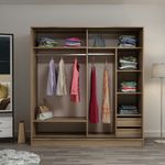 Casa si Gradina - Mobilier - Dulapuri si sifoniere - Dulapuri - Dulap Hanah Home, PAL melaminat, 180 x 52 x 190 cm, dore/alb, 506MNR2631 - Infinity.ro