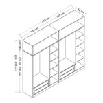 Casa si Gradina - Mobilier - Dulapuri si sifoniere - Dulapuri - Dulap Hanah Home, PAL melaminat, 270 x 52 x 255 cm, antracit, 506MNR2884 - Infinity.ro