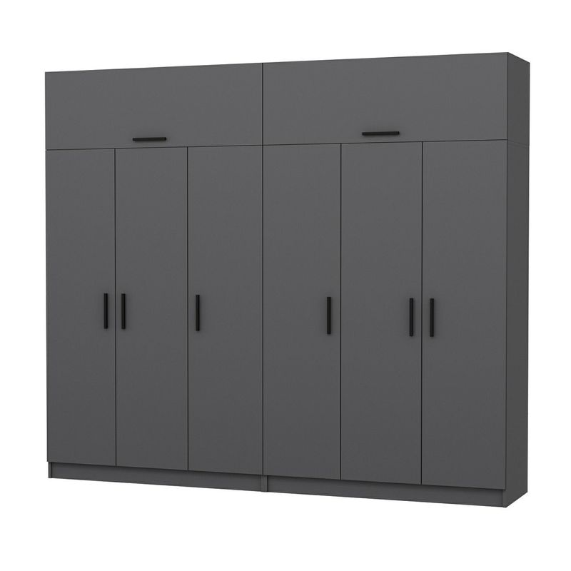 Casa si Gradina - Mobilier - Dulapuri si sifoniere - Dulapuri - Dulap Hanah Home, PAL melaminat, 270 x 52 x 255 cm, antracit, 506MNR2884 - Infinity.ro