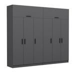 Casa si Gradina - Mobilier - Dulapuri si sifoniere - Dulapuri - Dulap Hanah Home, PAL melaminat, 270 x 52 x 255 cm, antracit, 506MNR2884 - Infinity.ro