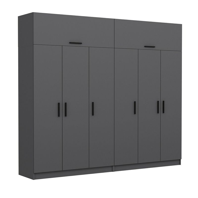 Casa si Gradina - Mobilier - Dulapuri si sifoniere - Dulapuri - Dulap Hanah Home, PAL melaminat, 270 x 52 x 255 cm, antracit, 506MNR2884 - Infinity.ro