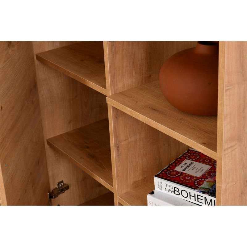 Casa si Gradina - Mobilier - Dulapuri si sifoniere - Dulapuri - Dulap multifuncțional Hanah Home, PAL melaminat, 90 x 41 x 105 cm, stejar, 277WLN1108 - Infinity.ro