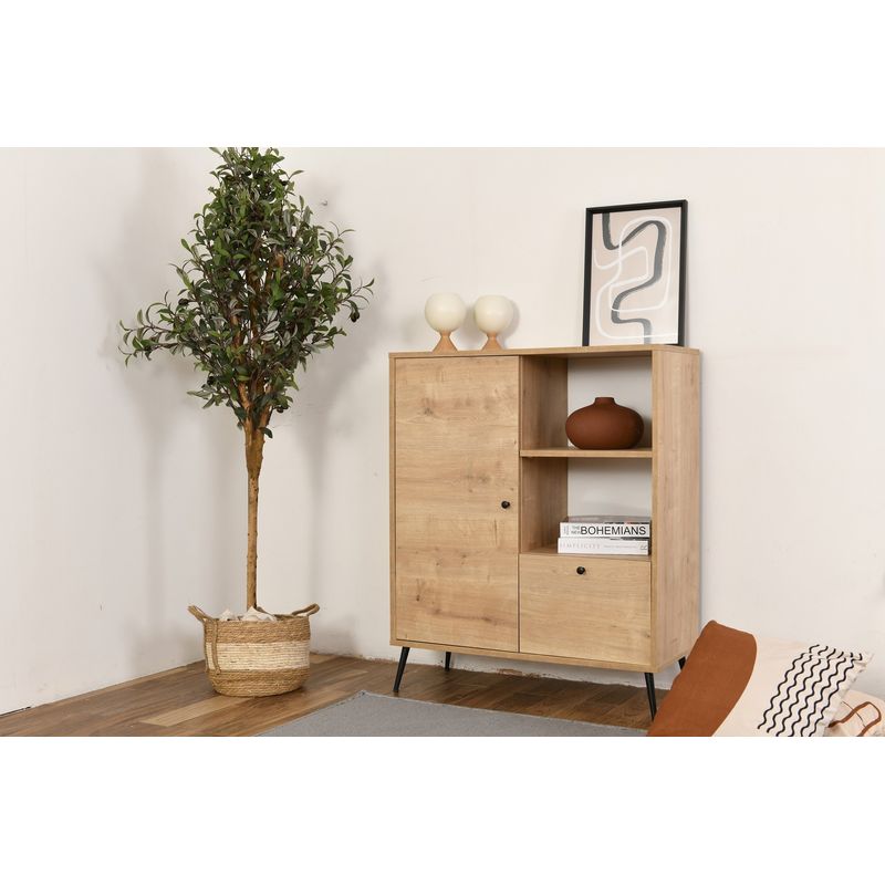 Casa si Gradina - Mobilier - Dulapuri si sifoniere - Dulapuri - Dulap multifuncțional Hanah Home, PAL melaminat, 90 x 41 x 105 cm, stejar, 277WLN1108 - Infinity.ro