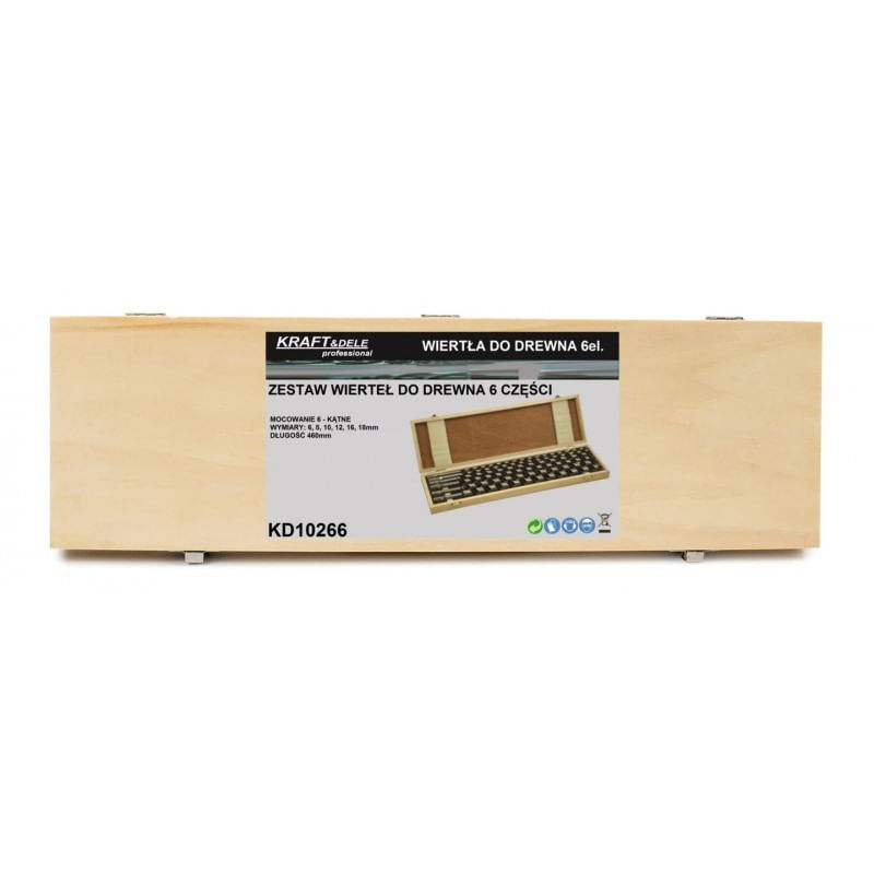 Casa si Gradina - Constructii - Scule electrice si accesorii - Seturi si accesorii pentru gaurit si insurubat - Sfredele pentru lemn 6-18mm 6 burghie KraftDele KD10266 TBC - Infinity.ro